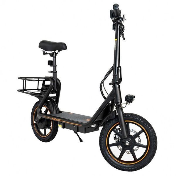 Електросамокат KUGOO KIRIN C1 (350 Вт; 10 А/год; 48 В), колеса 14", чорний Kk-C1 фото