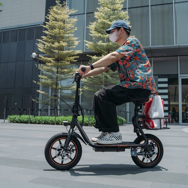 Електросамокат KUGOO KIRIN C1 (350 Вт; 10 А/год; 48 В), колеса 14", чорний Kk-C1 фото