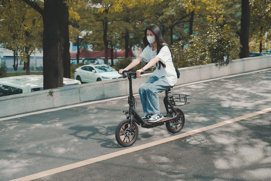 Електросамокат KUGOO KIRIN C1 (350 Вт; 10 А/год; 48 В), колеса 14", чорний Kk-C1 фото