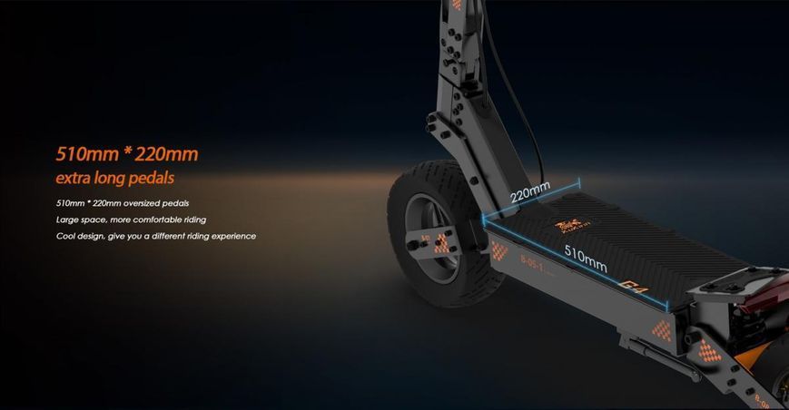 Електросамокат KUGOO KIRIN G4 (2000 Вт; 20 А/год; 60 В), чорний Kk-G4 фото