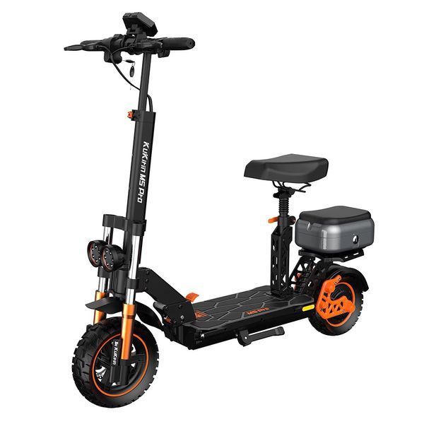 Електросамокат із сидінням KUGOO KIRIN M5 Pro (1200 Вт; 20 А/год; 48 В), чорний Kk-M5PRO фото