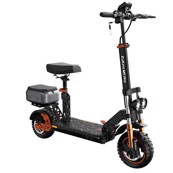 Електросамокат із сидінням KUGOO KIRIN M5 Pro (1200 Вт; 20 А/год; 48 В), чорний Kk-M5PRO фото